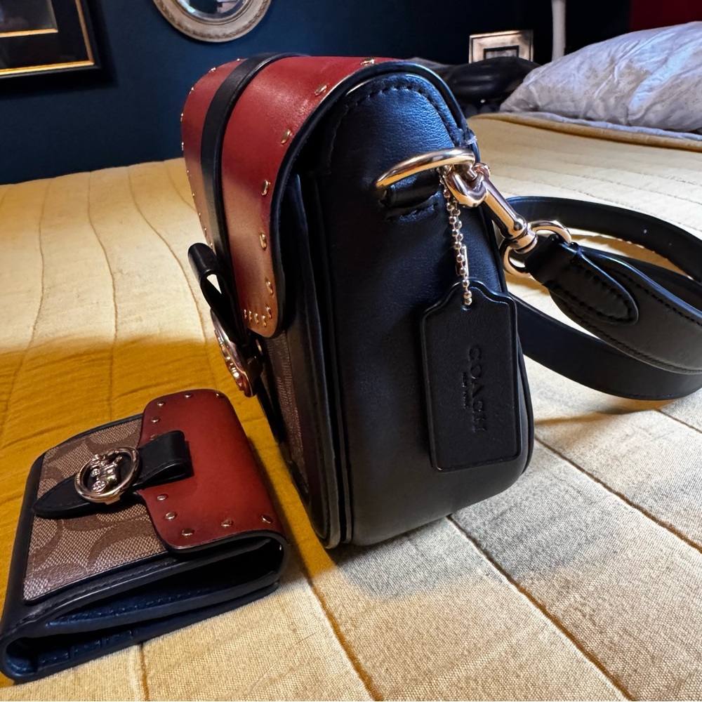 Coach Georgie saddlebag crossbody and matching wallet - Picture 9 of 16